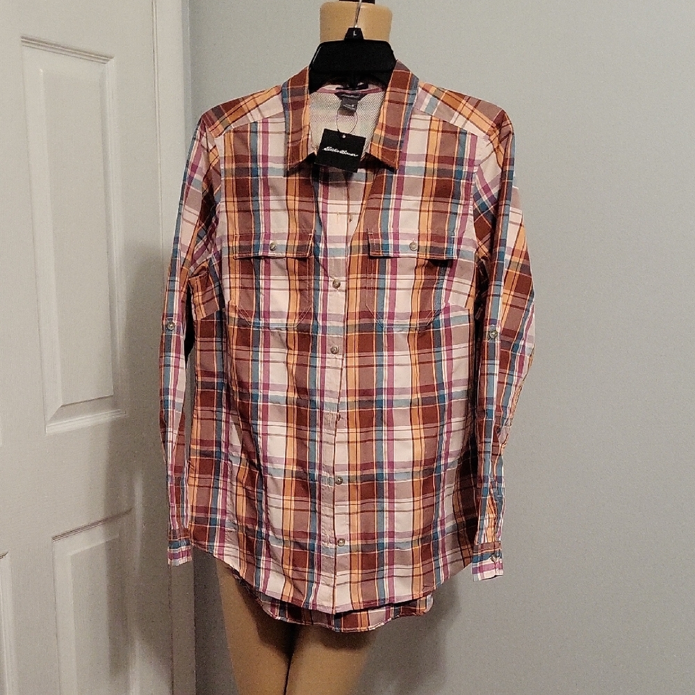 Eddie Bauer Multicolor Plaid Casual Shirt